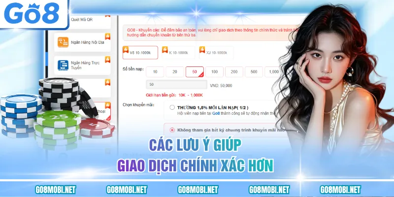 Các lưu ý giúp giao dịch chính xác hơn
