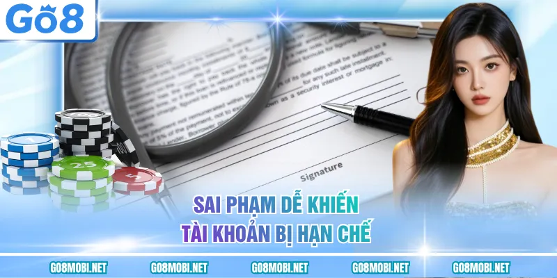 Sai phạm dễ khiến tài khoản bị hạn chế
